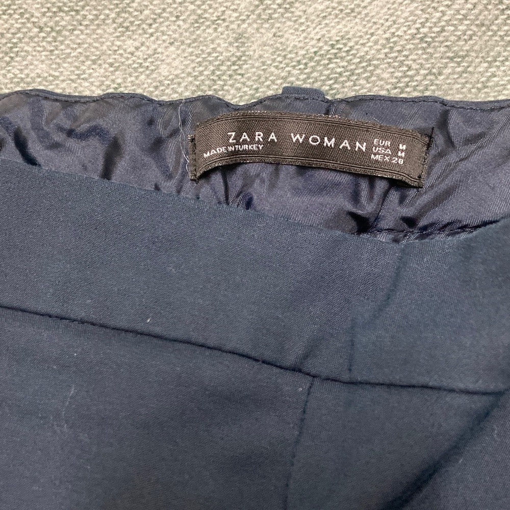 Zara Dark Blue Straight Leg Jeans - Picture 2 of 5